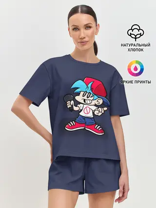 Женская пижама с шортами / Friday Night Funkin Бойфренд