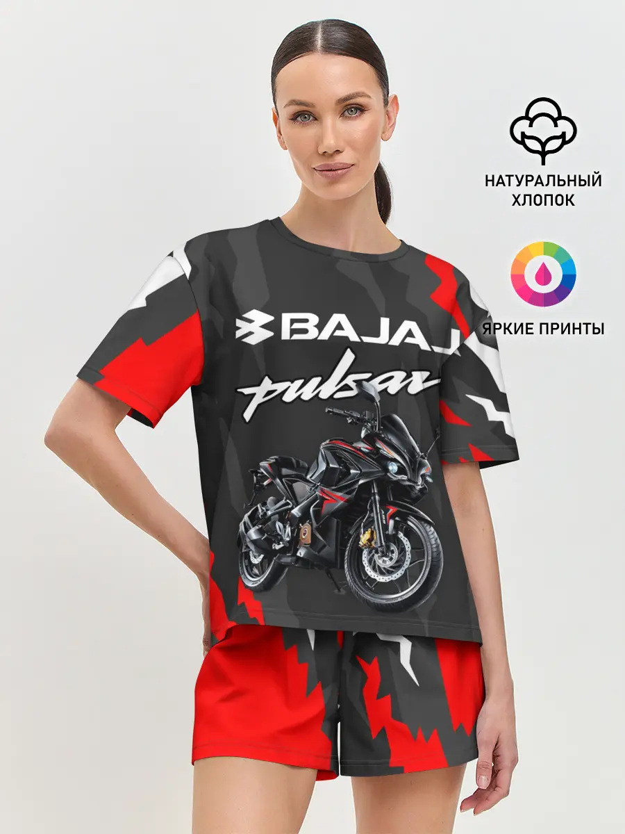 Женская пижама с шортами / BAJAJ PULSAR / БАДЖАДЖ ПУЛЬСАР
