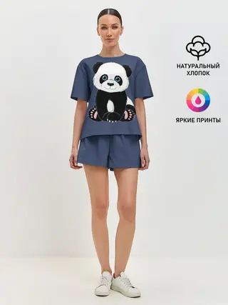 Женская пижама с шортами / Милая Панда