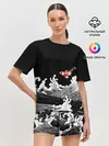 Женская пижама с шортами / Карп Кои Волна Япония Рыба
