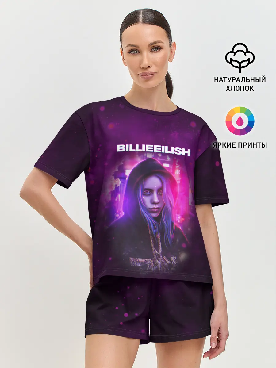 Женская пижама с шортами / BILLIE EILISH | GLITCH
