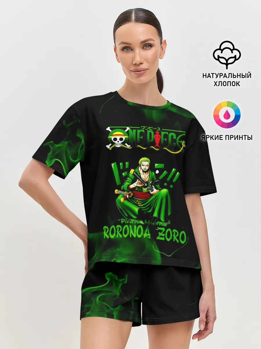 Женская пижама с шортами / Ророноа Зоро Ван-Пис