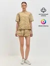Женская пижама с шортами / БУМАЖНАЯ ТЕКСТУРА