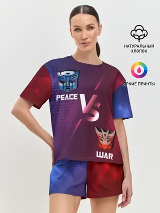 Женская пижама с шортами / Автоботы против Десептиконов