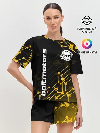 Женская пижама с шортами / BALTMOTORS / ТЕХНО