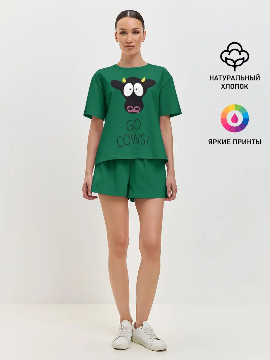 Женская пижама с шортами / Go Cows