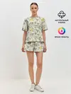 Женская пижама с шортами / Зайчики с Цветочками