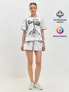 Женская пижама с шортами / Сиреноголовый Трещины Надпись