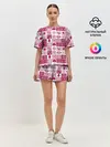 Женская пижама с шортами / Новогодний рождественский узор