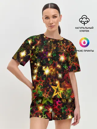 Женская пижама с шортами / Яркий день
