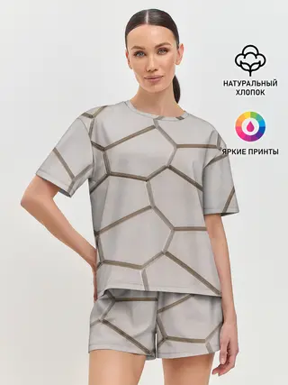 Женская пижама с шортами / Ячейки