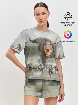 Женская пижама с шортами / Т-Рекс | Динозавр | Dino