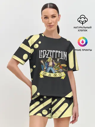 Женская пижама с шортами / LED ZEPPELIN | ЛЕД ЗЕППЕЛИН