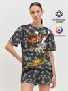 Женская пижама с шортами / SK8CAT