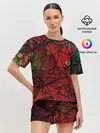 Женская пижама с шортами / Абстрактный геометрический