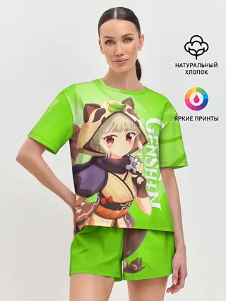 Женская пижама с шортами / Genshin Impact, Саю