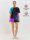Женская пижама с шортами / НЕОНОВЫЙ СИРЕНОГОЛОВЫЙ