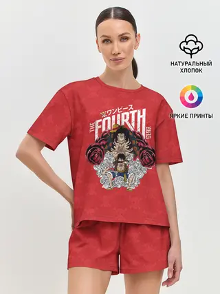 Женская пижама с шортами / Луффи | резиновый Лу One Piece