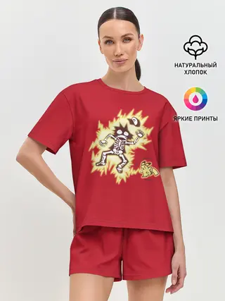 Женская пижама с шортами / Знакомство с Пикачу
