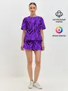 Женская пижама с шортами / Абстрактный узор зебра