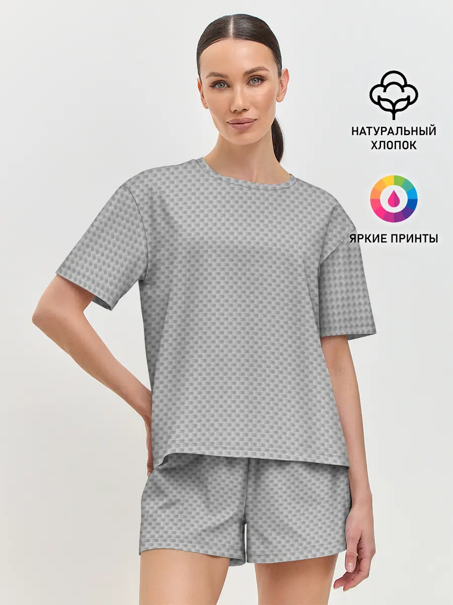 Женская пижама с шортами / GRAY CARBON