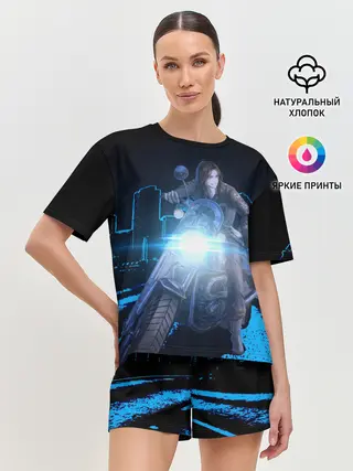 Женская пижама с шортами / Баджи На Байке