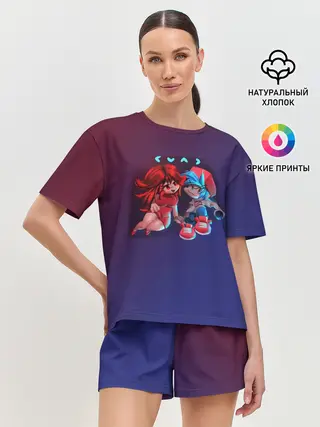 Женская пижама с шортами / Boyfriend and Girlfriend | FNF