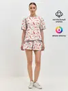 Женская пижама с шортами / Радужные карпы