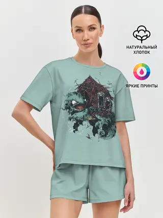 Женская пижама с шортами / Домик Сквиртла