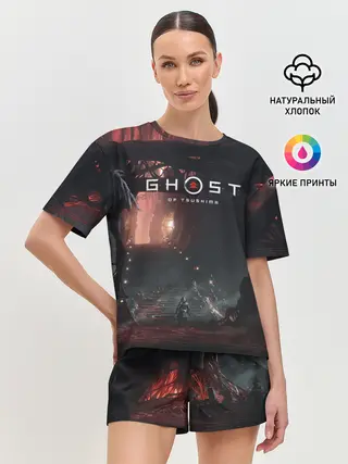 Женская пижама с шортами / Samurai | Ghost of Tsushima