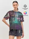 Женская пижама с шортами / Neon Tokyo