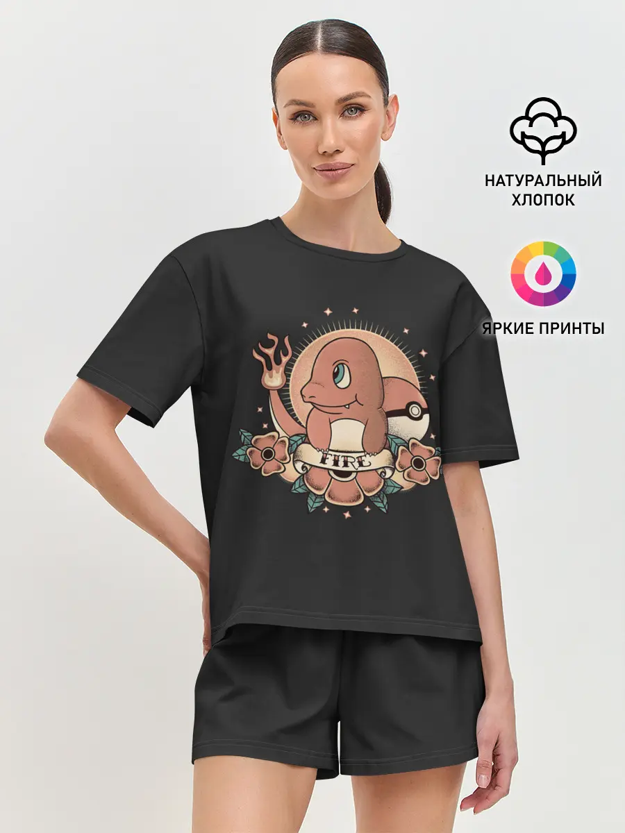 Женская пижама с шортами / Чермандер тату
