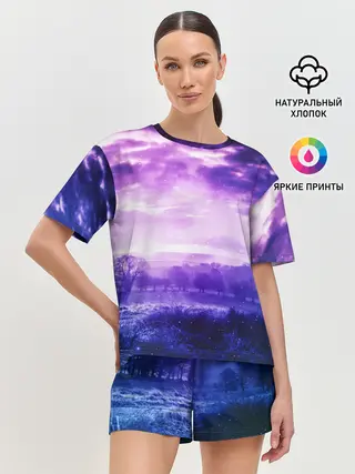 Женская пижама с шортами / ФИОЛЕТОВЫЙ РАЙ