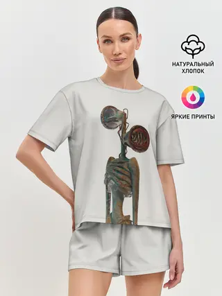 Женская пижама с шортами / СИРЕНОГОЛОВЫЙ | ХОРРОР