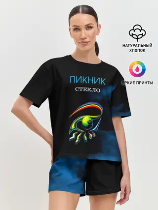 Женская пижама с шортами / Пикник СТЕКЛО