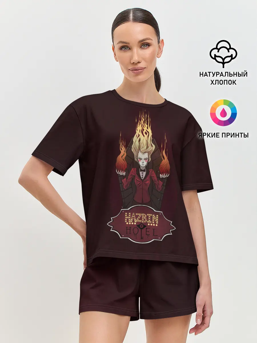Женская пижама с шортами / Горящая Чарли