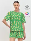 Женская пижама с шортами / Карандаш и линейка