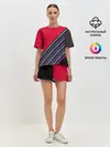 Женская пижама с шортами / Абстрактный асимметричный