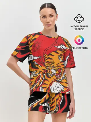 Женская пижама с шортами / Год тигра