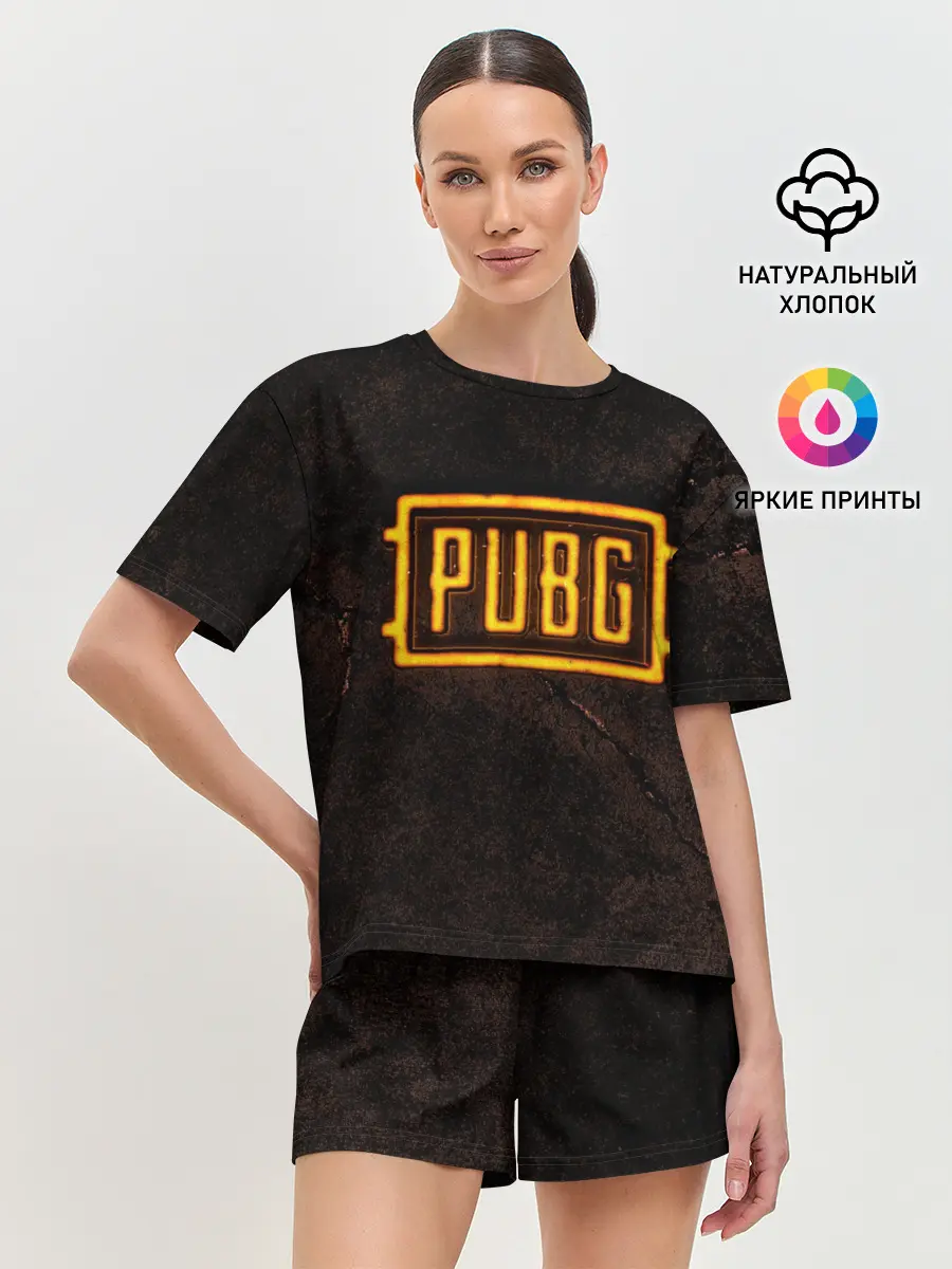 Женская пижама с шортами / PUBG | ПАБГ NEON