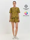 Женская пижама с шортами / Леопард желтый