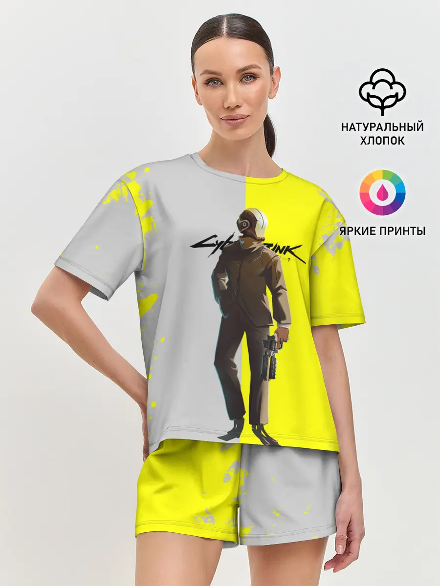 Женская пижама с шортами / CYBERPUNK 2077 | КИБЕРПАНК