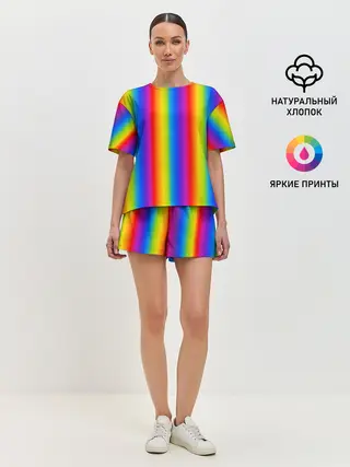 Женская пижама с шортами / Color gradient