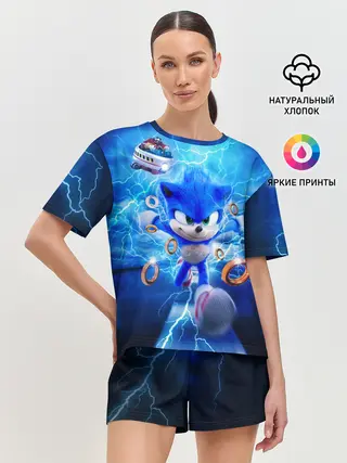 Женская пижама с шортами / SONIC | СИНИЙ ЁЖ