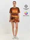 Женская пижама с шортами / Закат в Нью Йорке