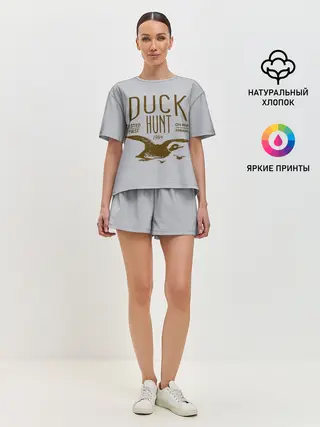 Женская пижама с шортами / Утиная охота