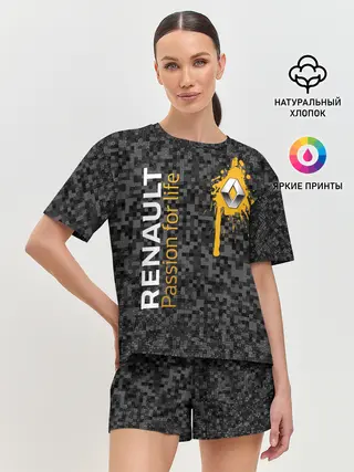 Женская пижама с шортами / Рено камуфляж
