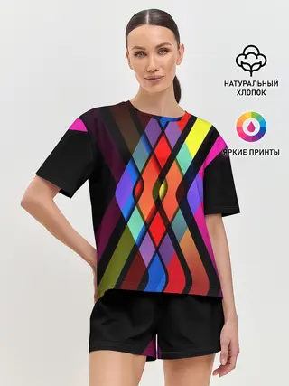 Женская пижама с шортами / Пересечение