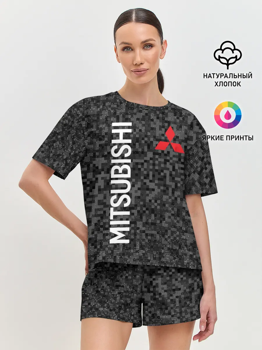 Женская пижама с шортами / MITSUBISHI Камуфляж