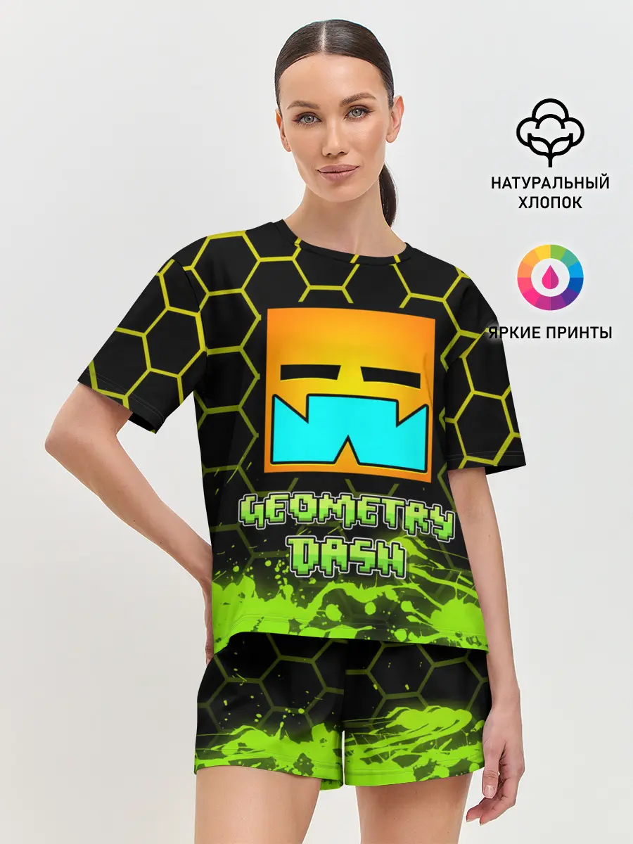 Женская пижама с шортами / Geometry Dash